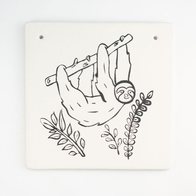 Hanging Sloth Plaque