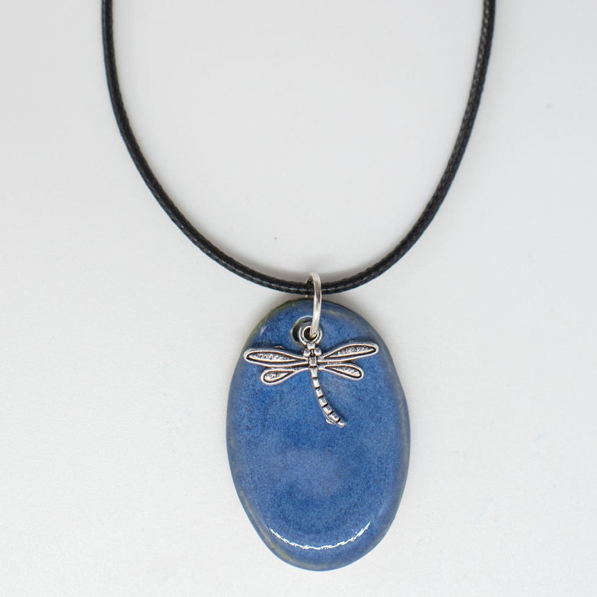 Dragonfly In The Sky Pottery Pendant
